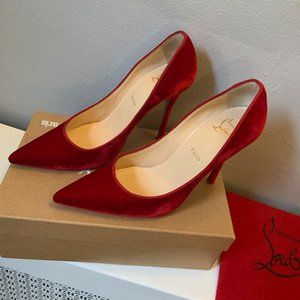 Christian Louboutin Decoltish 100 Rosso Red Velvet/GG